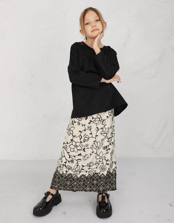 KIDS BAJU KURUNG KEDAH SAMARA (BLACK)